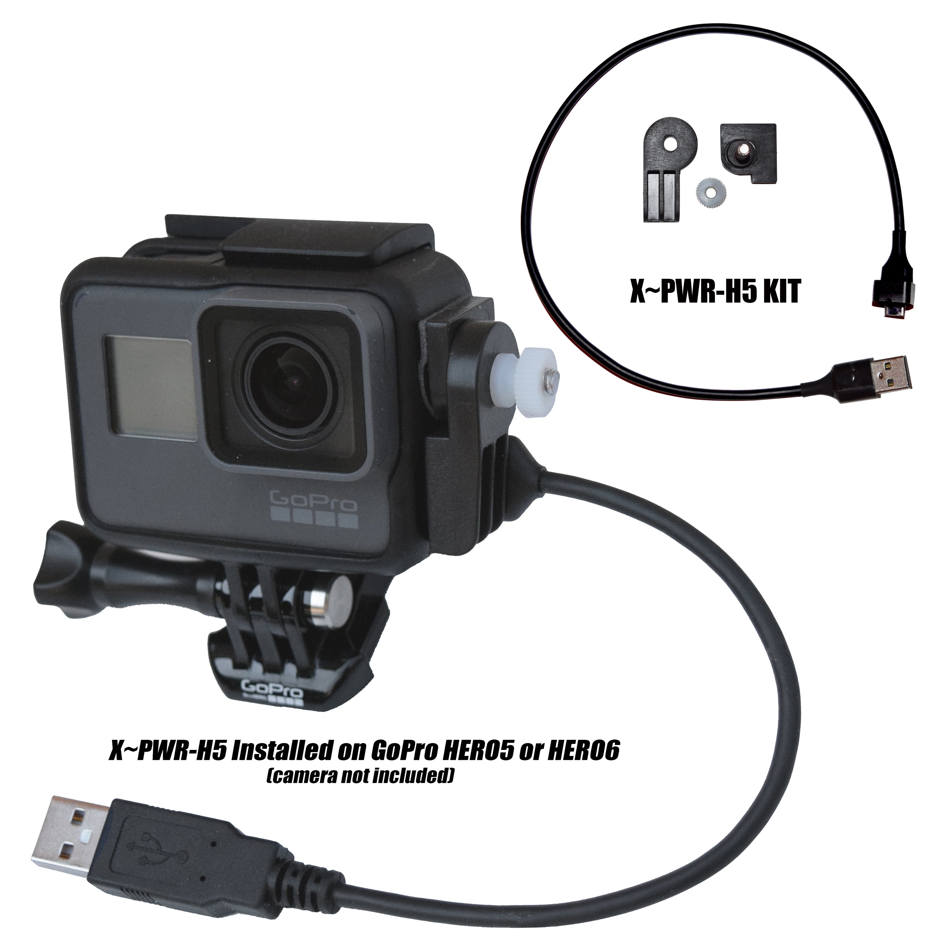 X~PWR H5 All-weather External Power Kit for GoPro HERO5 HERO6