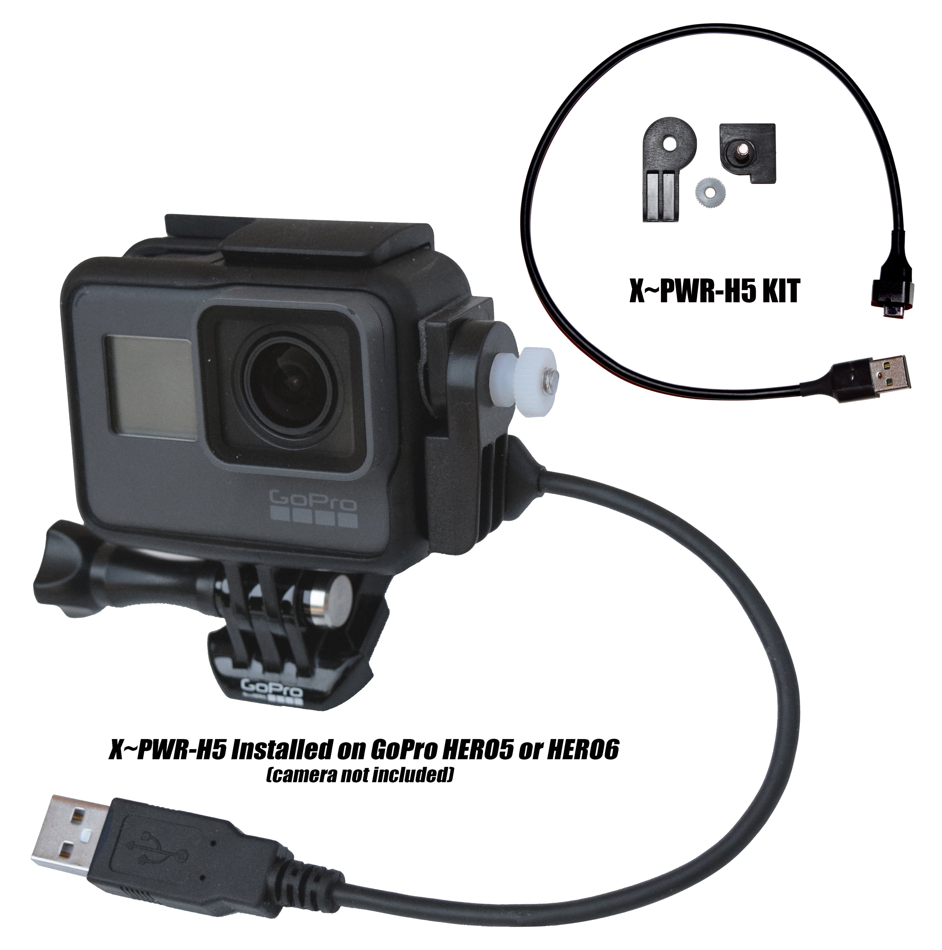 X~PWR H5 All-weather External Power Kit for GoPro HERO5 HERO6 & HERO7