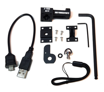 X~PWR A3/4 External Power Kit for DJI Action 3 or Action 4 camera with SmallRig Mount Frame